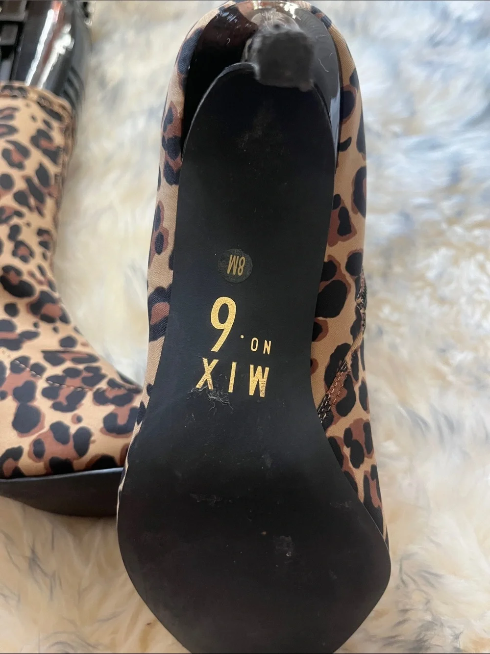 Mix No. 6 Leopard-Print Pointed Toe Ankle Boots